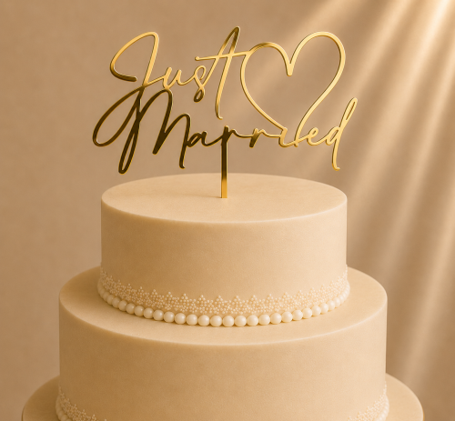 Topper na tort Just Married