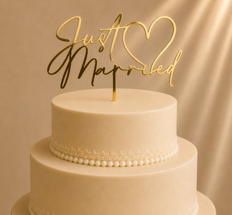 Topper na tort Just Married