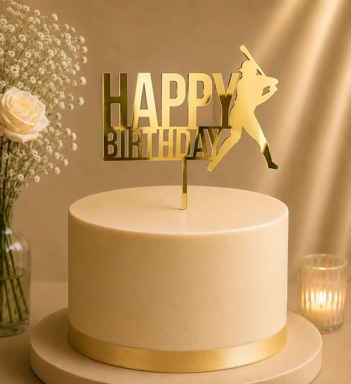 Topper na tort Happy Birthday Baseball.png