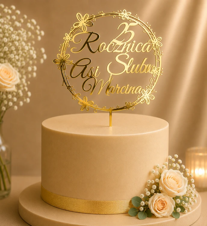 Topper na tort z okazji Rocznicy Ślubu w kwiatowej obręczy + imiona.png