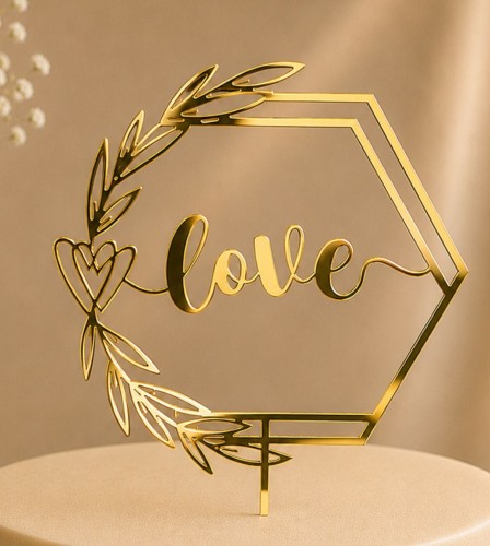 Topper urodzinowy Love w ramce