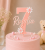*HIT* Personalizowany Topper na tort cyfra 7 z imieniem i kwiatkami WARSTWOWY