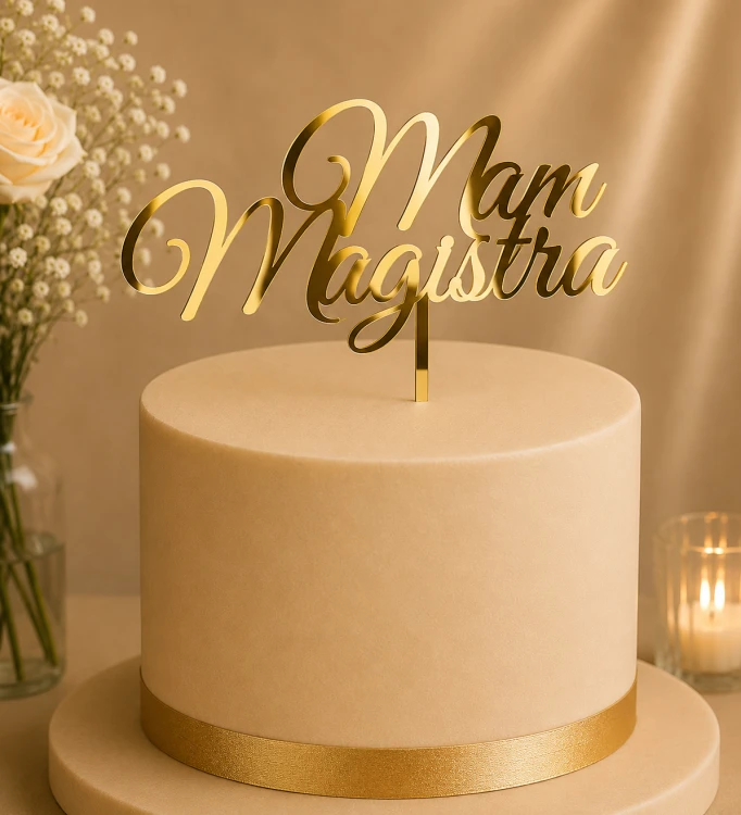 Topper na tort Mam Magistra wersja 3