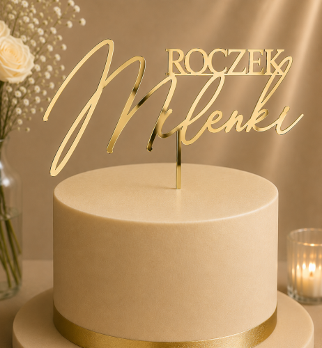 Personalizowany topper na tort Roczek z imieniem
