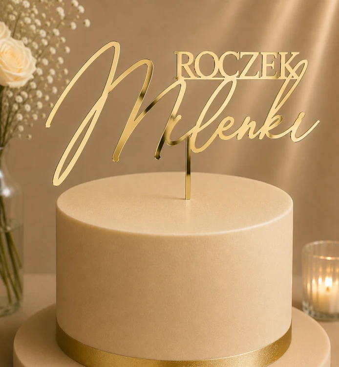 Personalizowany topper na tort Roczek z imieniem