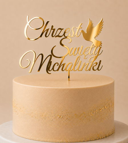 Personalizowany topper na tort Chrzest Święty z imieniem + gołąb.png