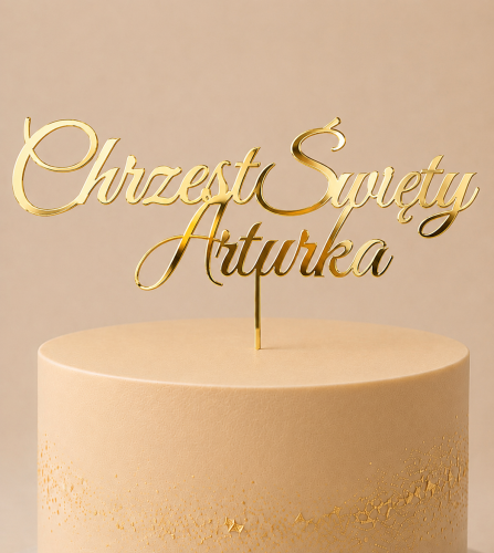 Topper na chrzest Chrzest Święty + imię ozdobny.png