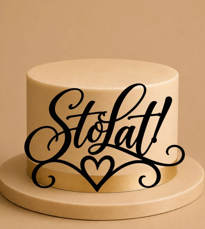 Napis na tort Sto lat