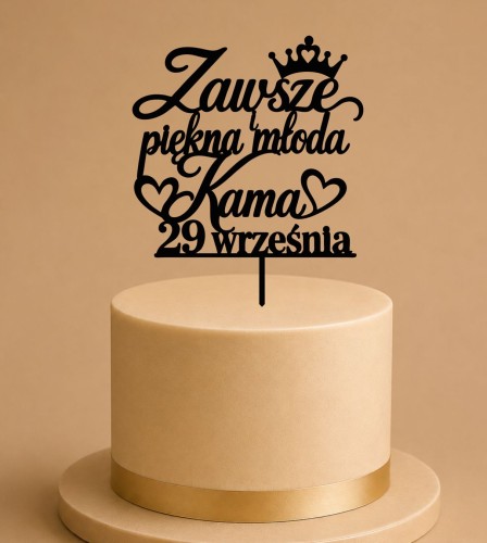 Topper na tort  dla kobiety