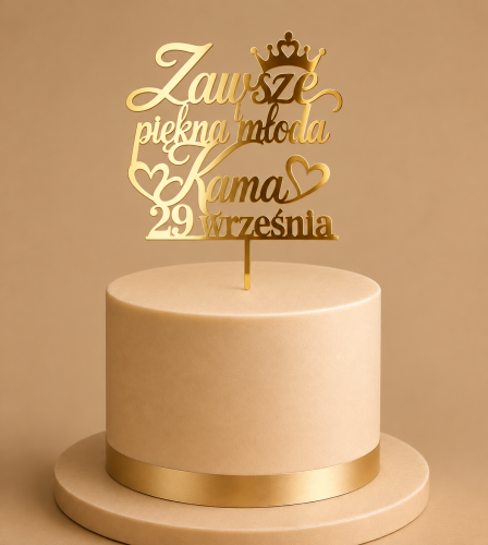 Topper na tort urodzinowy