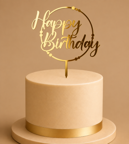 Topper Happy Birthday elegancki w kole.png