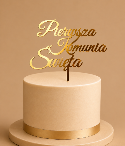 Elegancki topper na tort komunijny.png