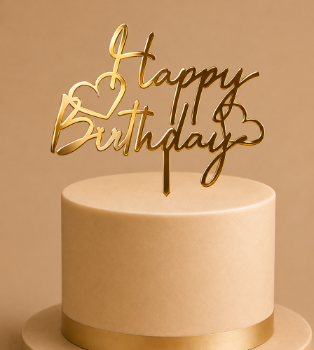 Elegancki złoty topper Happy Birthday.png