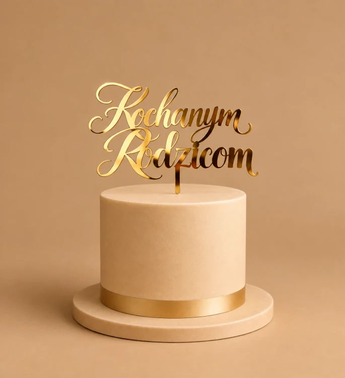 Elegancki tort z topperem Kochanym Rodzicom.png