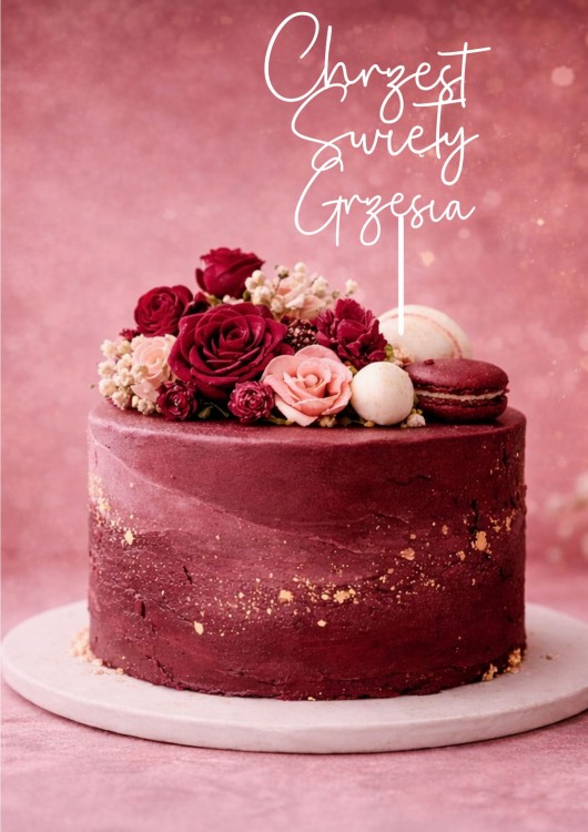 82. Topper Chrzest Święty nowoczesny + imię tort.jpg
